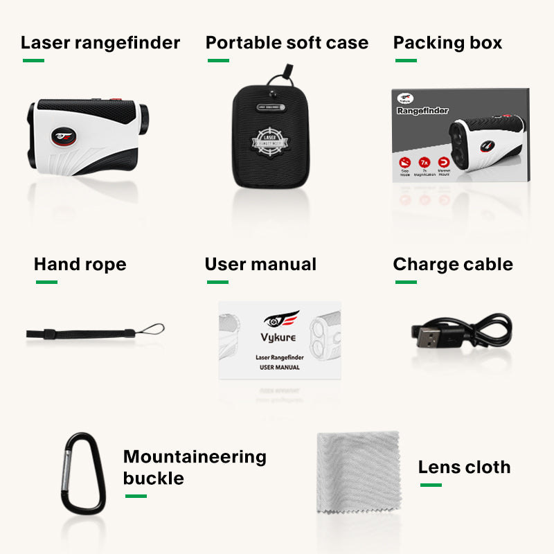 VyKure Precision Rangefinder | 1200Y, Slope, Flag-Lock & Magnetic Mount